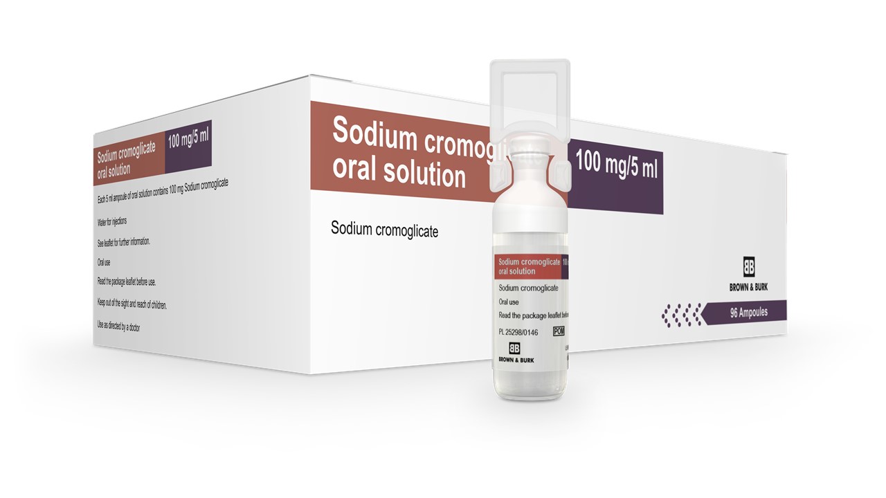 Sodium cromoglicate 100mg/5ml 96x5 ml oral solution